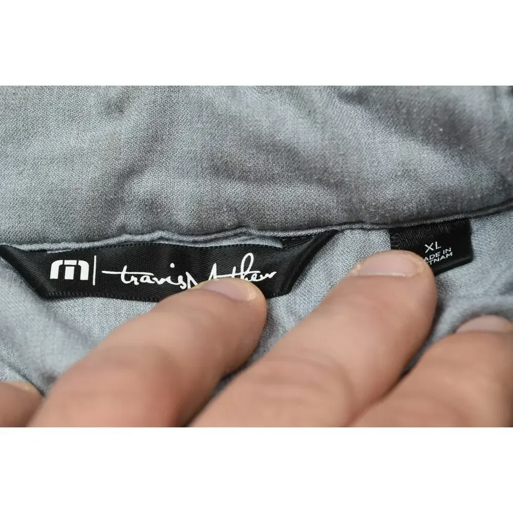 Travis Mathew Interlude Puffer Golf Jacket Mens XL Gray Long Sleeve Full-Zip